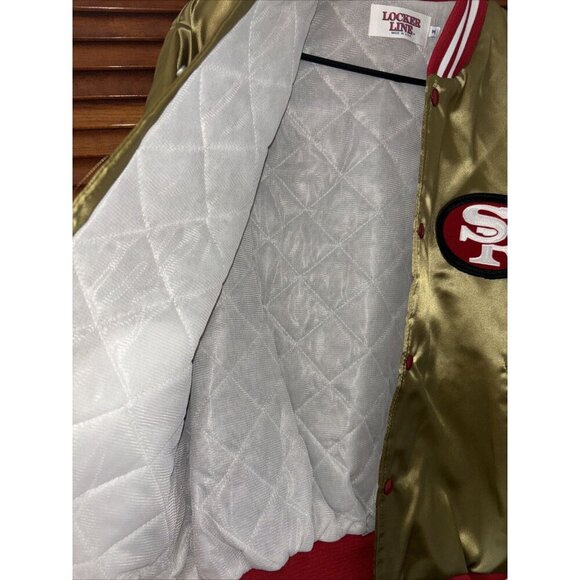 San Francisco 49ers Locker Line Bomber Jacket Size Medium M - Picture 4 of 8
